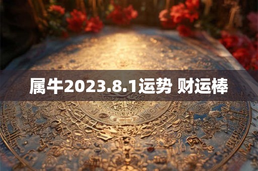 属牛2023.8.1运势 财运棒