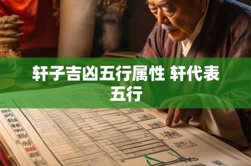 轩子吉凶五行属性 轩代表五行