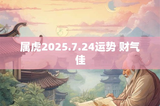 属虎2025.7.24运势 财气佳