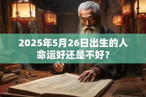 2026年5月26日出生的人命运好还是不好？