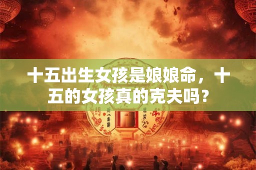 十五出生女孩是娘娘命，十五的女孩真的克夫吗？