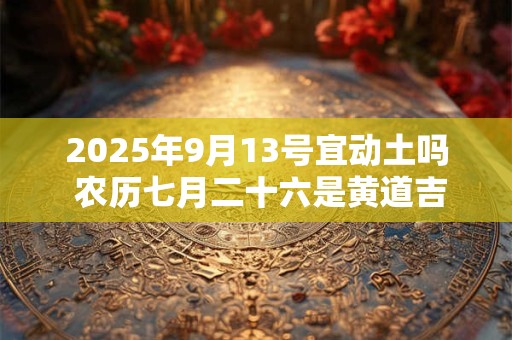 2025年9月13号宜动土吗 农历七月二十六是黄道吉日吗