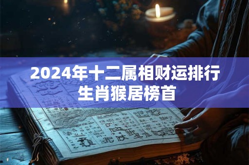 2024年十二属相财运排行 生肖猴居榜首