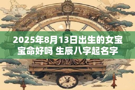 2025年8月13日出生的女宝宝命好吗 生辰八字起名字