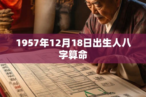 1957年12月18日出生人八字算命