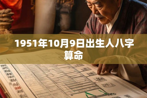 1951年10月9日出生人八字算命