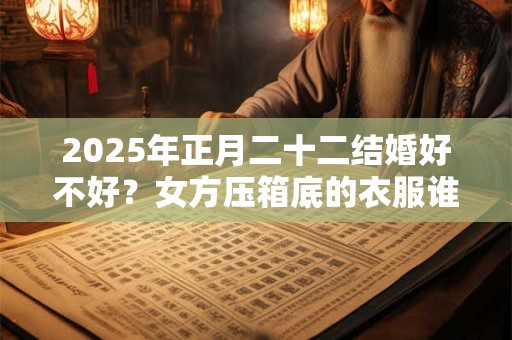 2025年正月二十二结婚好不好?女方压箱底的衣服谁买? 2025年正月二十二结婚好不好?女方压箱底的衣服谁买?
