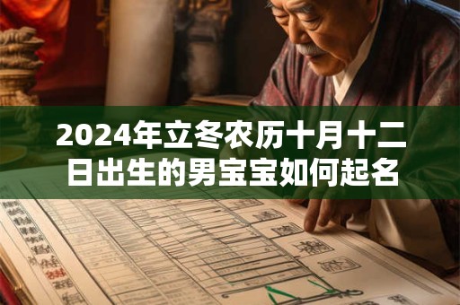2024年立冬农历十月十二日出生的男宝宝如何起名