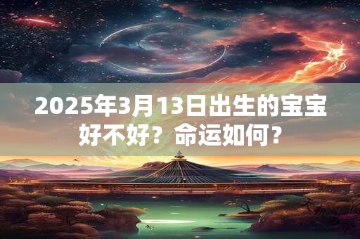 2025年3月13日出生的宝宝好不好？命运如何？