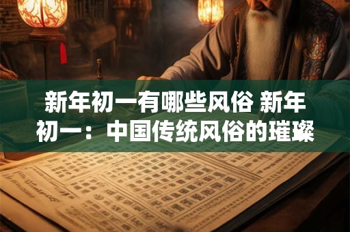 新年初一有哪些风俗 新年初一：中国传统风俗的璀璨绽放