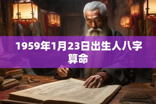 1959年1月23日出生人八字算命