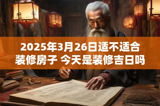 2025年3月26日适不适合装修房子 今天是装修吉日吗