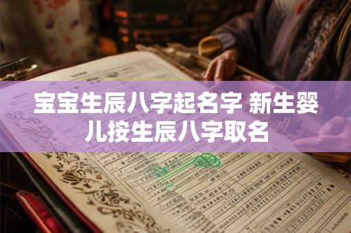 宝宝生辰八字起名字 新生婴儿按生辰八字取名