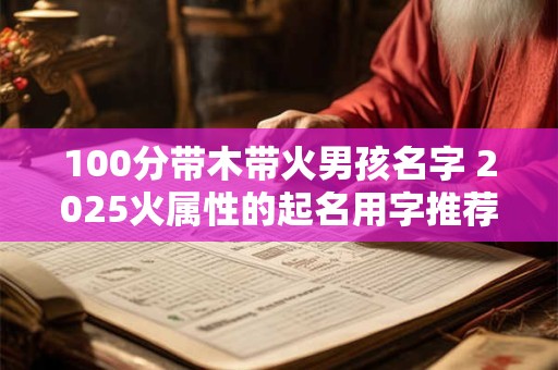 100分带木带火男孩名字 2025火属性的起名用字推荐