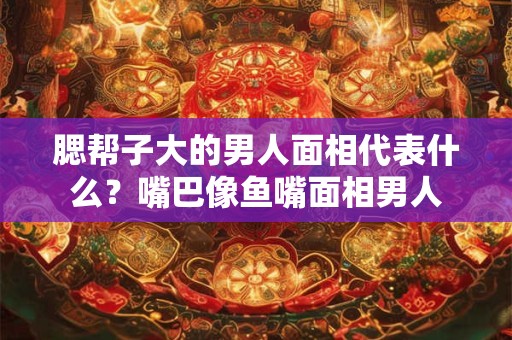 腮帮子大的男人面相代表什么？嘴巴像鱼嘴面相男人
