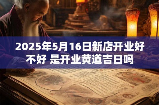 2025年5月16日新店开业好不好 是开业黄道吉日吗