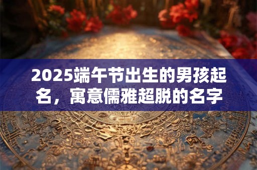 2026端午节出生的男孩起名，寓意儒雅超脱的名字