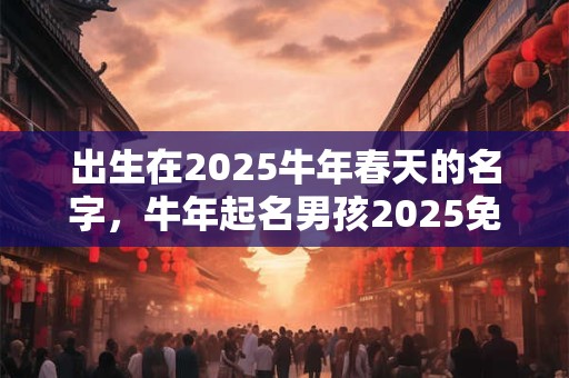 出生在2025牛年春天的名字，牛年起名男孩2025免费