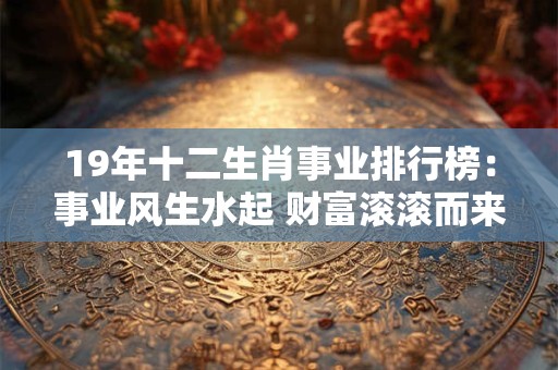 19年十二生肖事业排行榜：事业风生水起 财富滚滚而来！