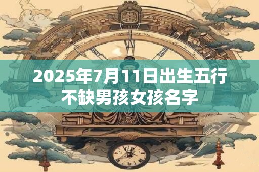 2025年7月11日出生五行不缺男孩女孩名字