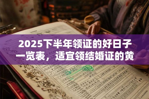 2025下半年领证的好日子一览表，适宜领结婚证的黄道吉日2025