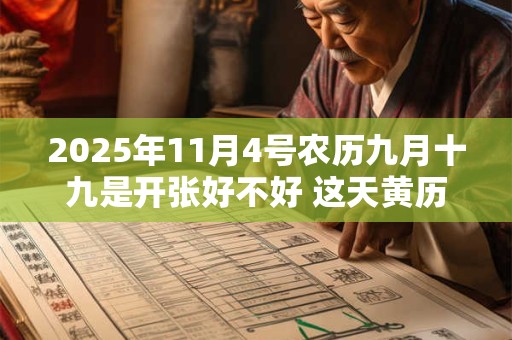 2025年11月4号农历九月十九是开张好不好 这天黄历宜忌