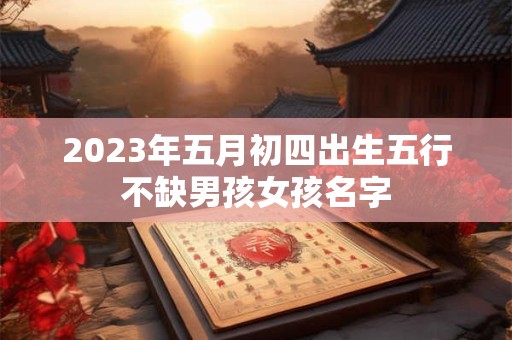 2023年五月初四出生五行不缺男孩女孩名字