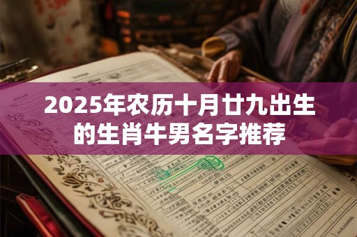 2025年农历十月廿九出生的生肖牛男名字推荐