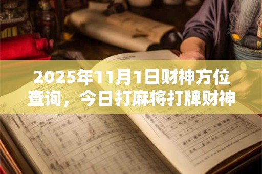 2025年11月1日财神方位查询，今日打麻将打牌财神方位