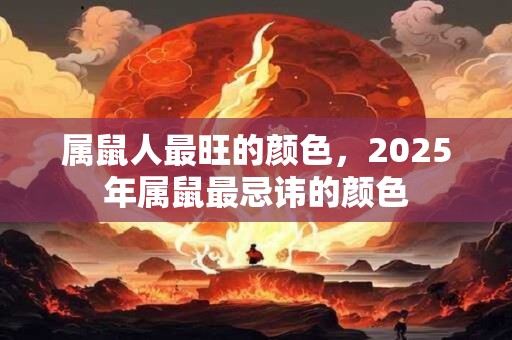 属鼠人最旺的颜色，2025年属鼠最忌讳的颜色