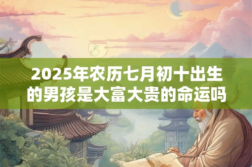 2025年农历七月初十出生的男孩是大富大贵的命运吗？