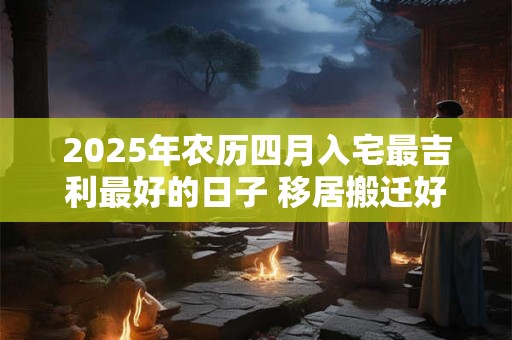 2025年农历四月入宅最吉利最好的日子 移居搬迁好日子