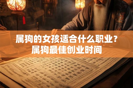 属狗的女孩适合什么职业？属狗最佳创业时间