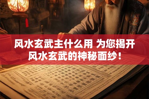 风水玄武主什么用 为您揭开风水玄武的神秘面纱！