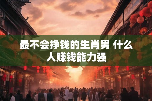 最不会挣钱的生肖男 什么人赚钱能力强