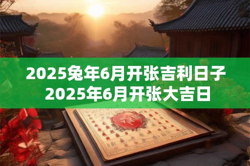 2025兔年6月开张吉利日子 2025年6月开张大吉日