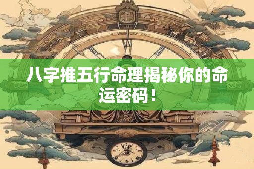 八字推五行命理揭秘你的命运密码！