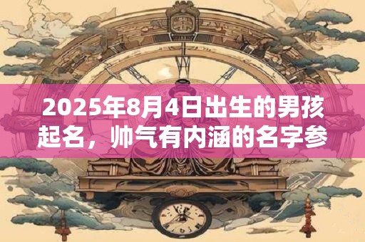 2025年8月4日出生的男孩起名，帅气有内涵的名字参考