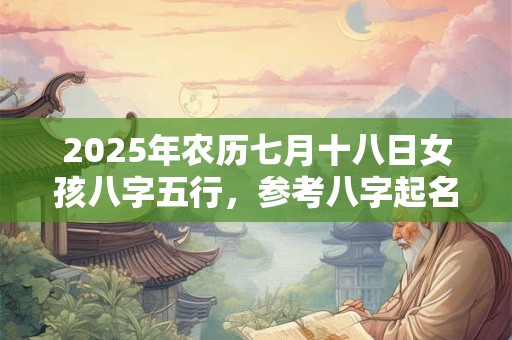 2025年农历七月十八日女孩八字五行，参考八字起名