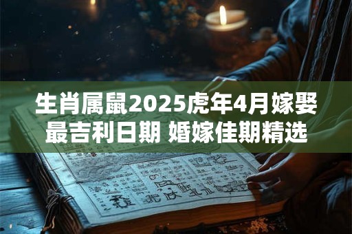 生肖属鼠2025虎年4月嫁娶最吉利日期 婚嫁佳期精选