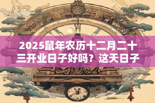 2025鼠年农历十二月二十三开业日子好吗？这天日子怎么样