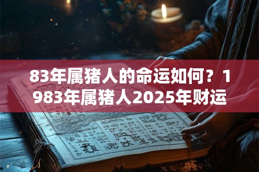 83年属猪人的命运如何？1983年属猪人2025年财运