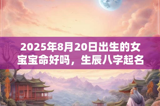 2025年8月20日出生的女宝宝命好吗，生辰八字起名字