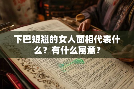 下巴短翘的女人面相代表什么？有什么寓意？