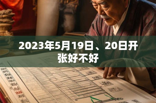 2023年5月19日、20日开张好不好