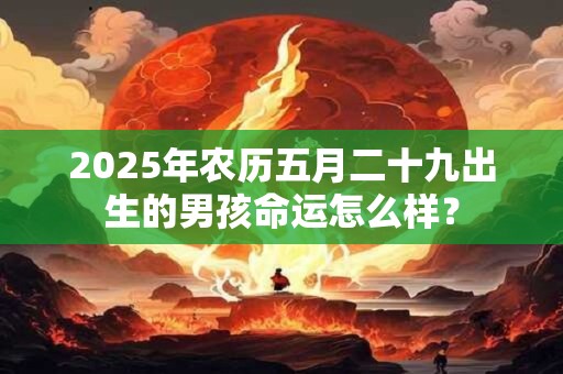 2025年农历五月二十九出生的男孩命运怎么样？