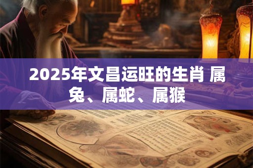 2025年文昌运旺的生肖 属兔、属蛇、属猴