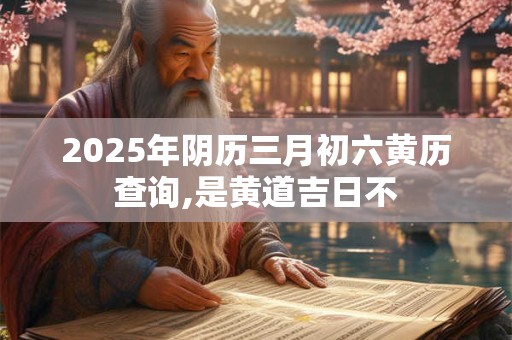 2025年阴历三月初六黄历查询,是黄道吉日不