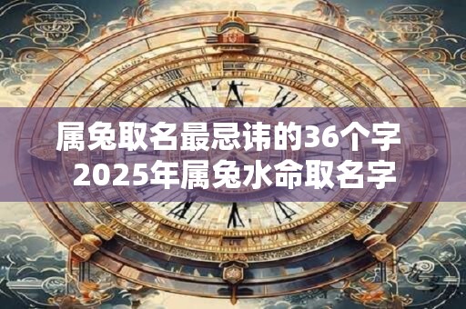 属兔取名最忌讳的36个字 2025年属兔水命取名字