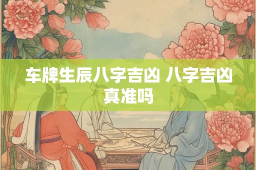 车牌生辰八字吉凶 八字吉凶真准吗
